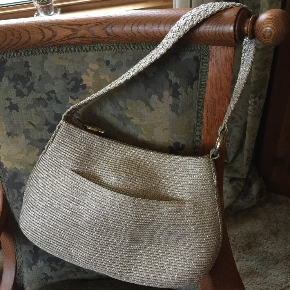 Talbots sparkle straw shoulder bag
